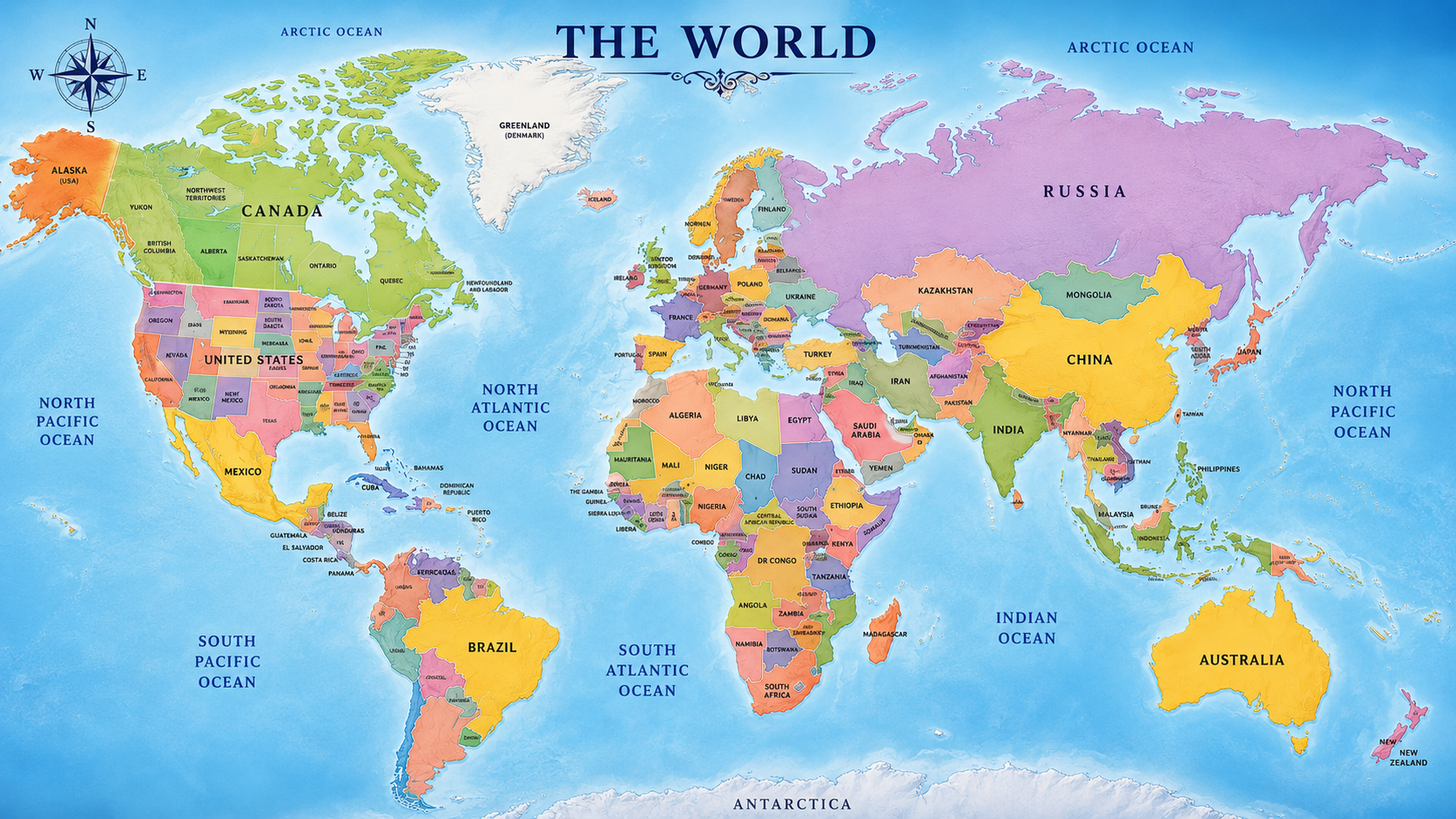 World usage map